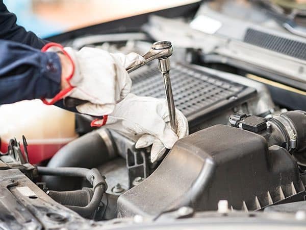 Shop Bay Where Exhaust And General Auto Repairs Are Completed